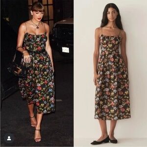 Doen Benoit Dress Noir Wild Rose (RARE) 💛 NWOT Taylor Swift